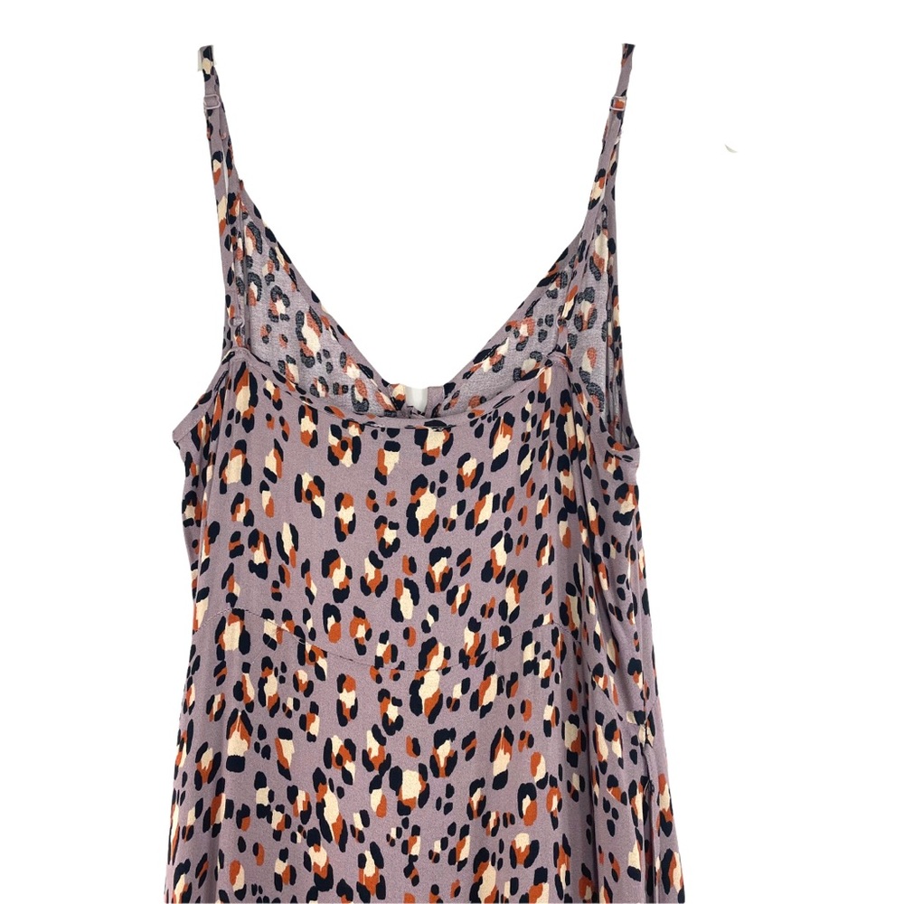 NEW VICI Lavender Leopard High Low Maxi ruffle Dress Size S - Picture 7 of 9
